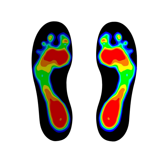 Feet pressure heatmap